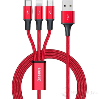 Kabel Baseus Rapid Series 3v1, USB/Micro USB, Lightning, USB-C, 1,2m