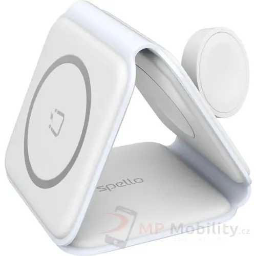 Spello 3in1 Portable bezdrátová nabíječka bílá