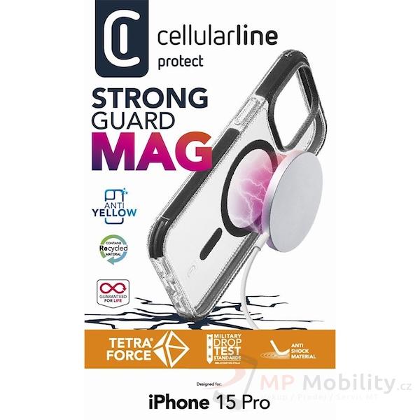 Transparentní pouzdro Cellularline Gloss Mag Case na iPhone 15 Pro
