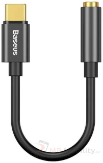 Kabel Baseus L54 Audio Adapter USB-C + mini jack 3,5mm Black