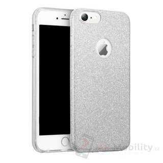 Třpytivý kryt Shining Case stříbrný pro Apple iPhone 13 Mini